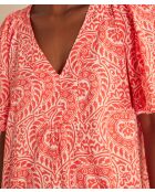 Oranje jurk met print Roma