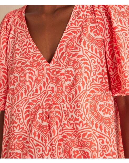 Oranje jurk met print Roma