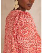 Oranje jurk met print Roma