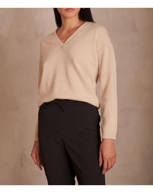 Beiger Strickpullover Adélie bis