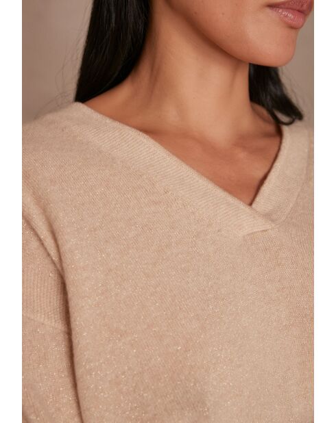 Beiger Strickpullover Adélie bis