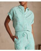 Blusa Phoenix con rayas verdes inglesas