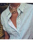 Blusa Phoenix con rayas verdes inglesas