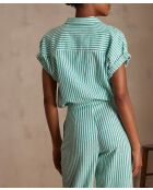 Blusa Phoenix con rayas verdes inglesas