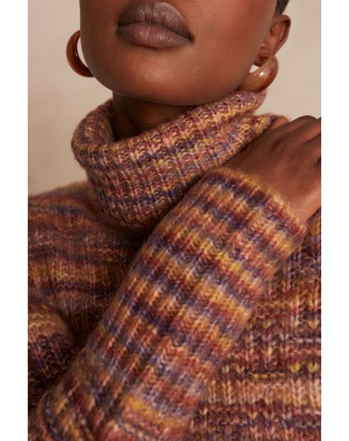Pull en maille Carolina bordeaux