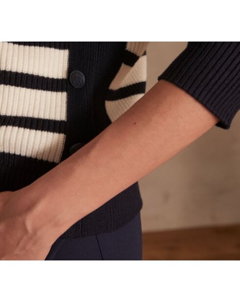 Ecrufarbener Strickpullover Cliff
