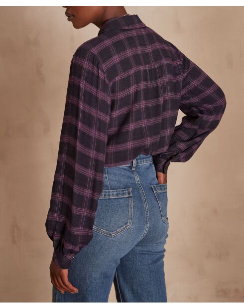 Violette Babylon karierte Bluse