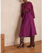 Donkerfuchsiabruine rok