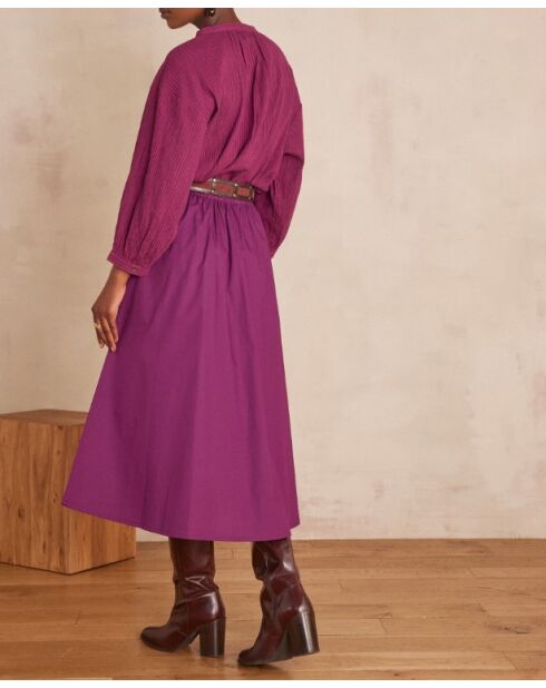 Donkerfuchsiabruine rok