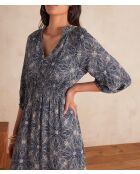 Robe Rei imprimée marine
