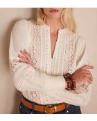 Blouse Baila brodée écrue