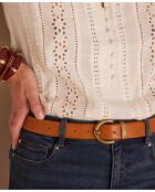 Blouse Baila brodée écrue