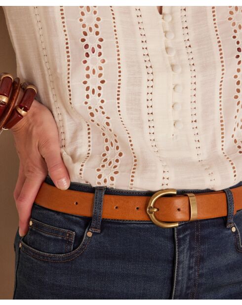Blouse Baila brodée écrue