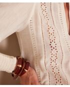 Blouse Baila brodée écrue