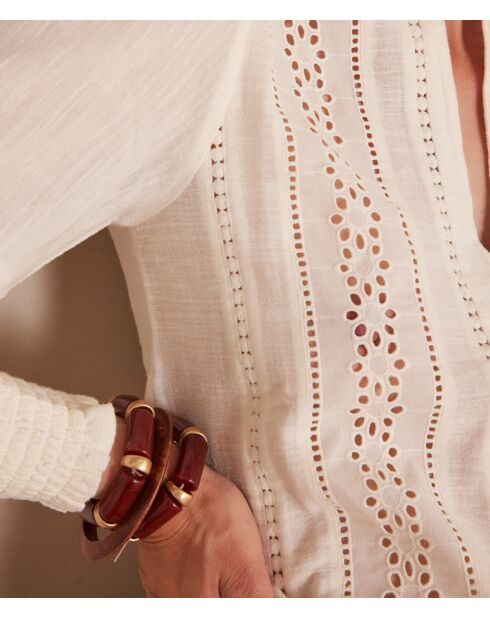 Blouse Baila brodée écrue