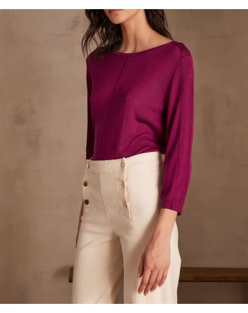 Pull en maille Carly fuchsia clair