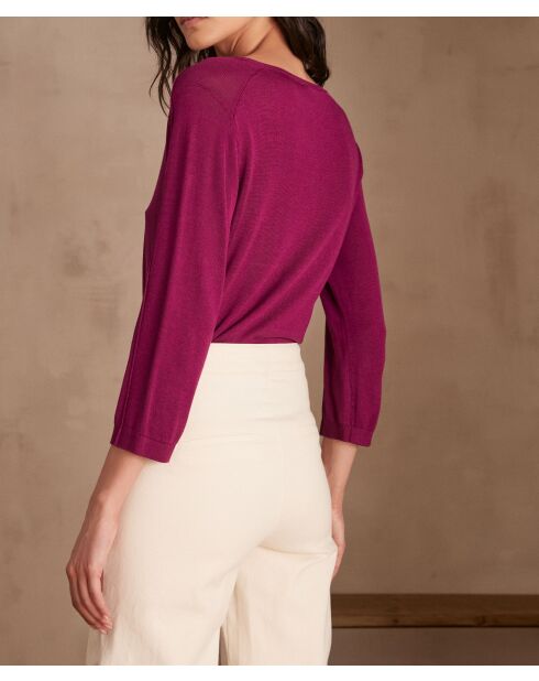 Pull en maille Carly fuchsia clair
