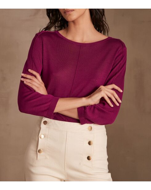 Pull en maille Carly fuchsia clair