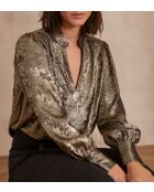 Goldene Bluse Beth Foil