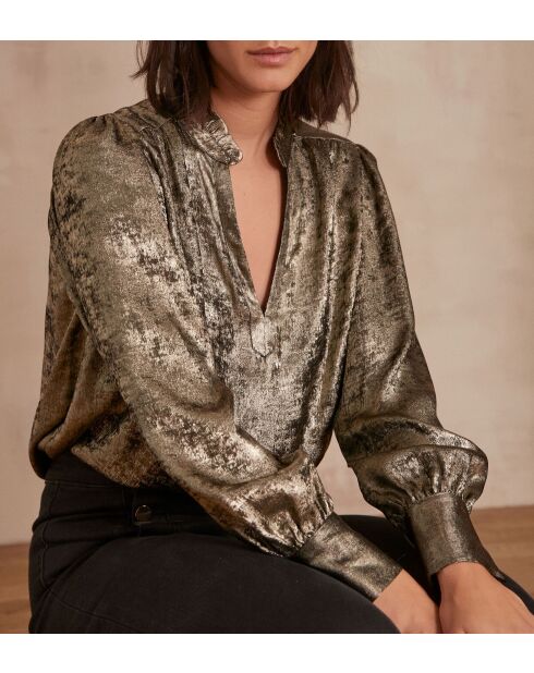 Goldene Bluse Beth Foil