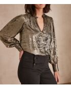 Goldene Bluse Beth Foil