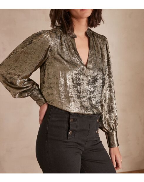 Goldene Bluse Beth Foil