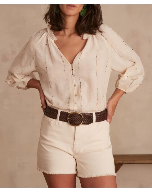 Blouse met striksluiting Blanca