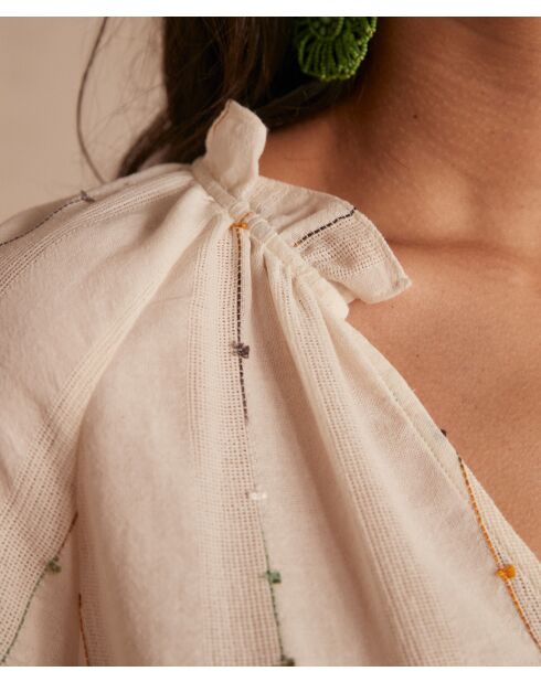Blouse met striksluiting Blanca