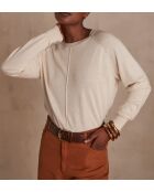 Cremefarbener Strickpullover Ary Lurex