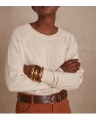 Cremefarbener Strickpullover Ary Lurex