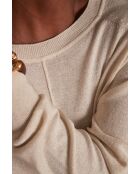 Cremefarbener Strickpullover Ary Lurex