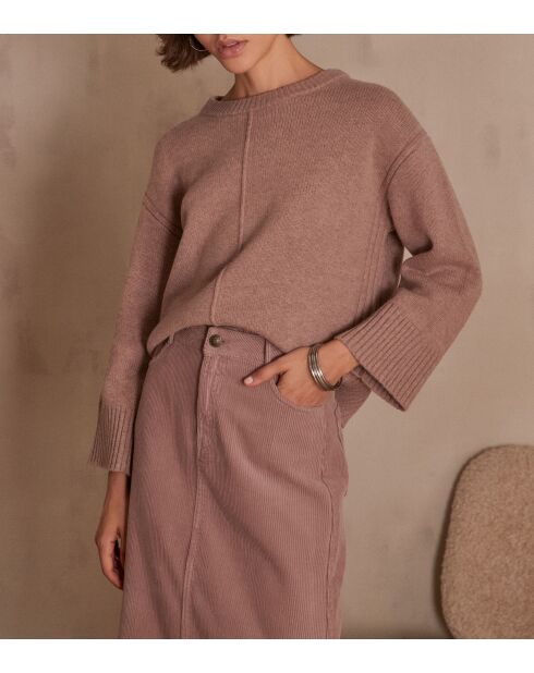 Maglione in maglia Corley rosa scuro