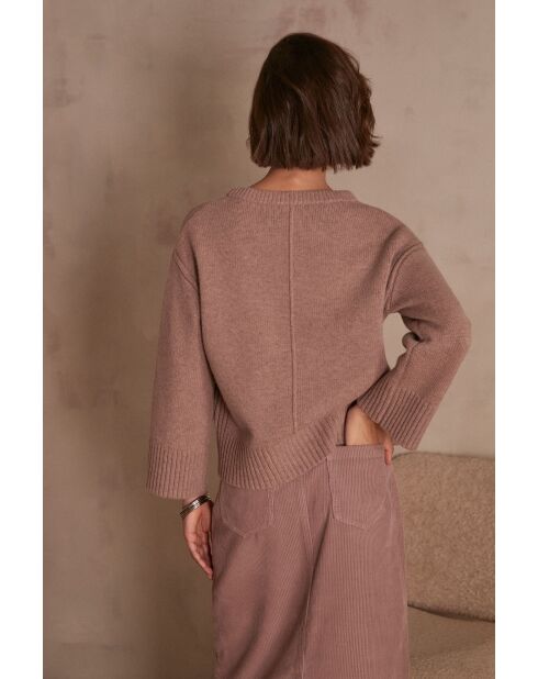 Maglione in maglia Corley rosa scuro