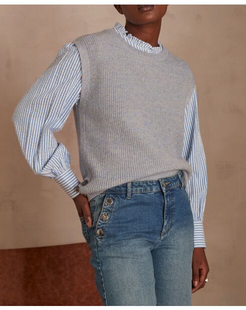 Himmelblauer Leroy Strickpullover