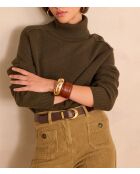 Khakifarbener Strickpullover von Célestin