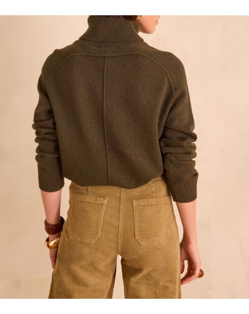 Khakifarbener Strickpullover von Célestin