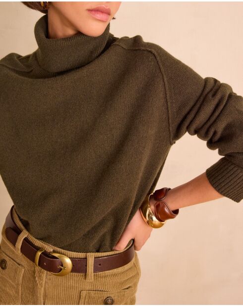 Khakifarbener Strickpullover von Célestin