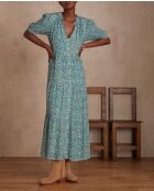 Vestido estampado turquesa Manale