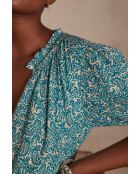 Vestido estampado turquesa Manale