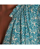 Vestido estampado turquesa Manale