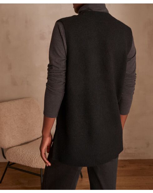 Schwarzer Strickpullover Aristide