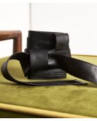 Cintura larga Raul in pelle nera