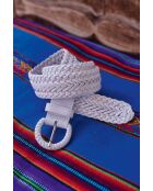 Ceinture moyenne Enzo en cuir blanche
