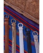 Ceinture moyenne Enzo en cuir blanche