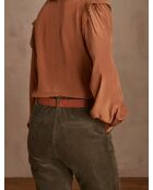 Blouse en satin Bradley camel