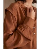 Blouse en satin Bradley camel