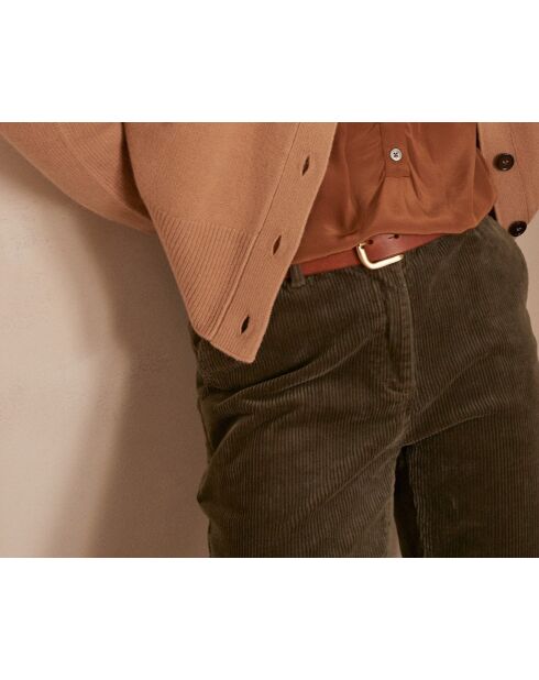 Blouse en satin Bradley camel