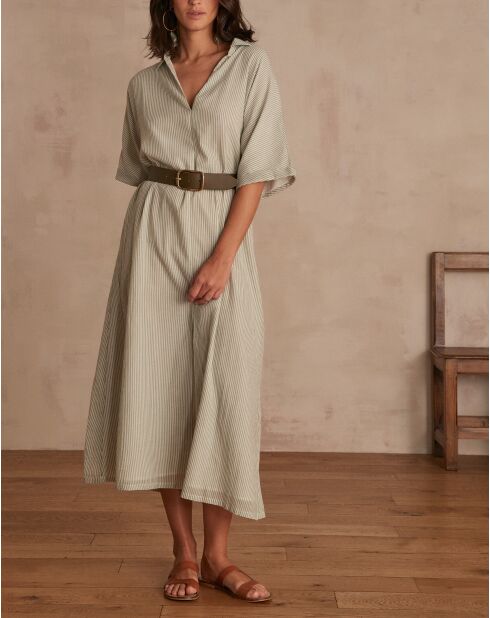 Mandel-gestreiftes Kleid Mandie