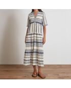 Kleid mit Kirschschnurmuster
