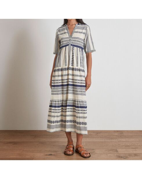 Kleid mit Kirschschnurmuster